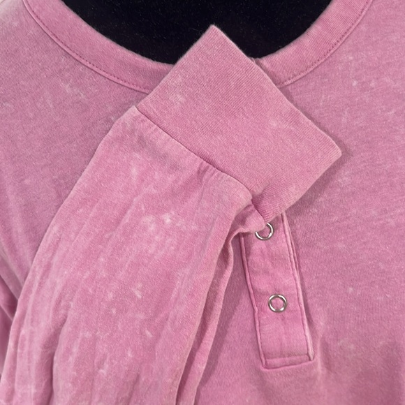 Pre-loved💖 Victoria Secret PINK Women's Henley Shirt Long Sleeve Cotton - Picture 9 of 14